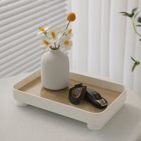 【YF】 Serving Tray Cup Saucer Trays Fruit Plate Storage Pallet Decoration Food Rectangular