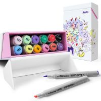Arrtx OROS ชุดปากกาเครื่องเขียนแอลกอฮอล์12สี,ปากกาลิมิเต็ดอิดิชั่นพร้อมกล่องครอบธีมเด่น
