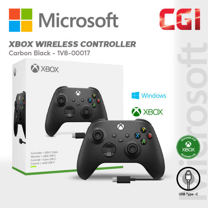 Microsoft XBox USB-C/Wireless Controller (Carbon Black) - 1V8-00017