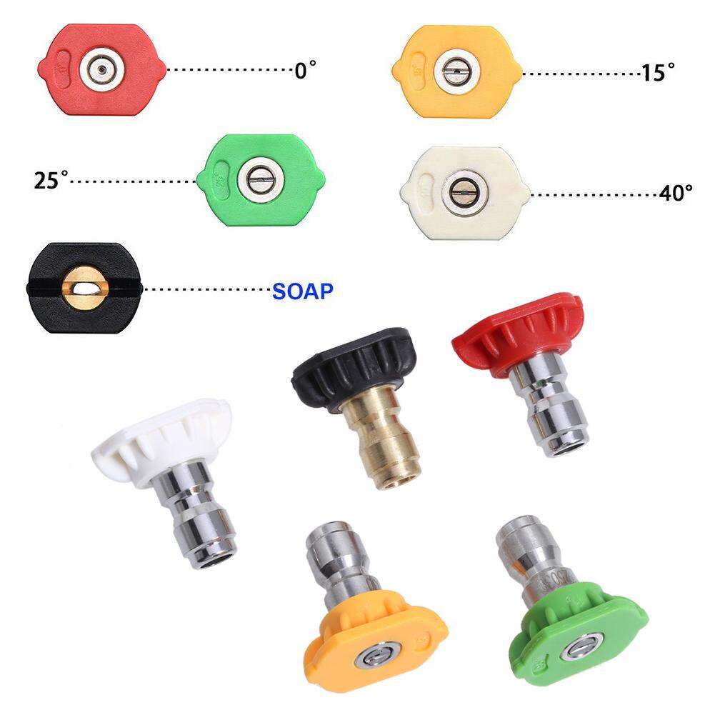 4000PSI 1/4" Quick Connect Pressure Washer Nozzle Variety Degrees 14 Rod 