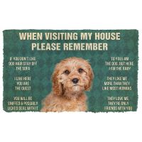 CLOOCL Please Remember Cavoodle Dog House Rules Custom Doormat Decor 3D Print Animal Floor Door Mat Non-Slip Drop Shipping