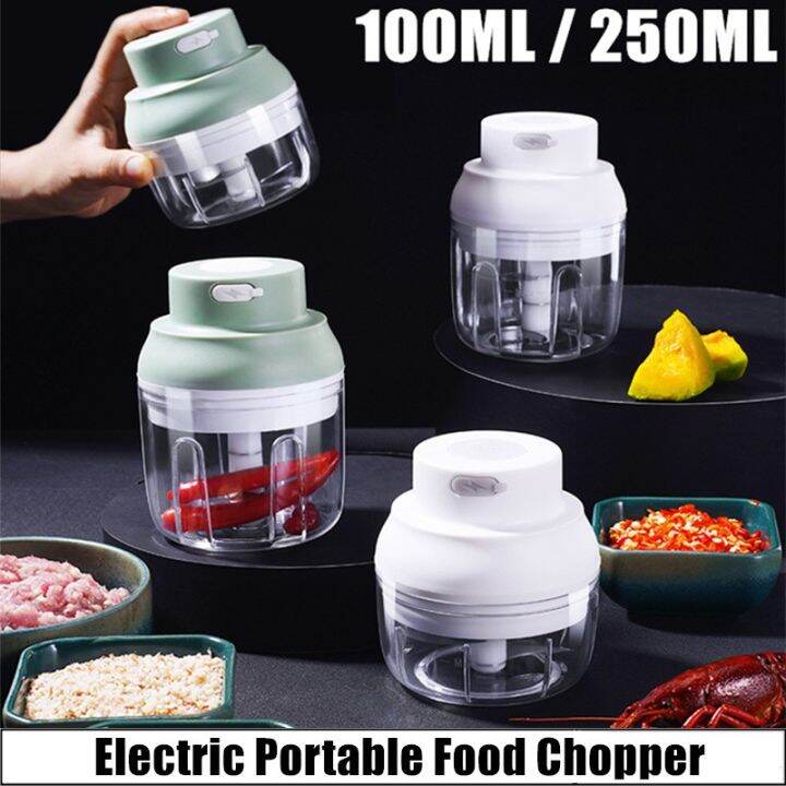 【SG Seller】Electric USB Rechargeable Food Chopper Garlic Blender Mini Food Processer