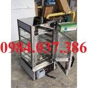 Tủ bánh bao, tủ kính hấp nóng trưng bày bánh bao 5 tầng