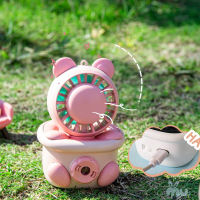 DN039พัดลมUSB DN039 ขนาดเล็ก แบบพกพา พร้อมสายคล้องแขน Cute Pet projection fan Mini series Small Fan สีพาสเทลพร้อมส่ง