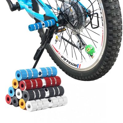 หมุดที่วางเท้าเพลาแป้นถีบจักรยาน1คู่กันลื่นอะลูมินัมอัลลอย BMX การปั่นจักรยานถนนภูเขาอุปกรณ์แต่งจักรยานที่พักเท้า