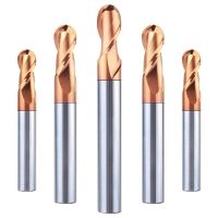 HRC55 Ball Nose End Mill เครื่องตัดทังสเตนคาร์ไบด์ CNC Router Bit Milling เครื่องมือ R0.5mm R1mm R2mm R3mm R4mm