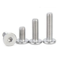 10/50pc CM M1.6 M2 M2.5 M3 M4 M5 M6 304 Stainless Steel Hex Hexagon Socket Ultra Thin Super Flat Wafer Head Allen Cap Screw Bolt Screw Nut Drivers