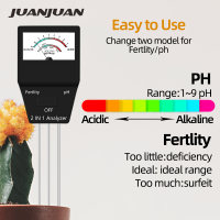 2 In 1 Professional Soil PH Meter Moisture Sensor PH Meter เครื่องวัดค่า Ph ของดินพร้อม3 Probes For Garden