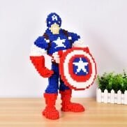 Bộ Đồ Chơi Mô HÌnh Lắp Ghép 3D Magic Block - Mô Hình Captain America