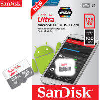 SanDisk Ultra MicroSD Card Class10 128GB ความเร็วอ่าน 100MB/s (SDSQUNR-128G-GN6MN) เมมโมรี่ การ์ด แซนดิส สำหรับ โทรศัพท์ มือถือ สมาร์ทโฟน Andriod แท็บเล็ต กล้องวงจรปิด