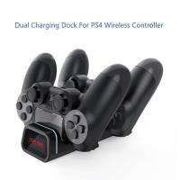 Dual USB Charging Dock for PlayStation 4 Game Controller Handle Charger for PS4 Dual Gamepad Charging Station Stand for PS 4