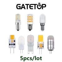 5PCS Factory direct LED Mini light bulb Corn lamp E14 G4 G9 AC/DC12V AC220V super bright warm white light for crystal chandelier Bulbs  LEDs  HIDs