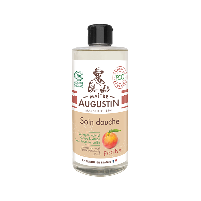 Maitre Augustin Natural bodywash for the whole family Peach ครีมอาบน้ำออแกนิค เนจูรัล บอดี้วอซ ฟอร์ เดอะ โวล แฟมิลี่ พีซ (500 ml)
