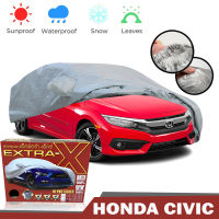 ผ้าคลุมรถยนต์ กันแดด กันฝน รุ่น ฮอนด้า ซีวิค HONDA CIVIC FC ปี 2016 - 2020 สีเทา 1 ชิ้น