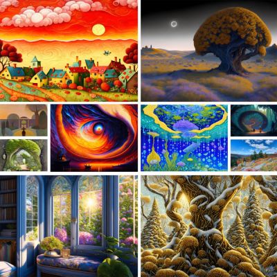 Landscape Wonderful Nature Tree Diamond Painting Tools And Accesories Cross Stitch Bedroom Decoration Wholesale Free Shipping Needlework