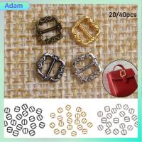 ADAM 20/40pcs 3.5mm/7mm ของเล่นเด็กผู้หญิง 4 สี อุปกรณ์เสริมกระเป๋าตุ๊กตา หัวเข็มขัดไตรไกลด์ ปุ่มเข็มขัดลาย หัวเข็มขัดตุ๊กตา DIY