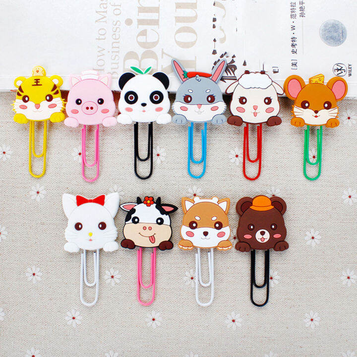 FGJOEFHD Mini Fruit Animals Cute Stationery Paper Clips Bookmark Index