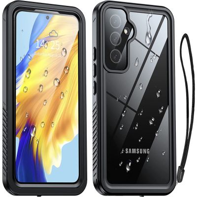เคส Samsung Galaxy A34 A54 5G เคสกันน้ำ IP68ใต้น้ำหน้าจอในตัวกันฝุ่นเต็มรูปแบบทนทานกันแดดป้องกันปลอก