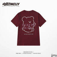 Self-made Wear Rubber Bear Japanese Gentle Girl Loose Short Sleeve T-shirt Summer Thin Men and Women