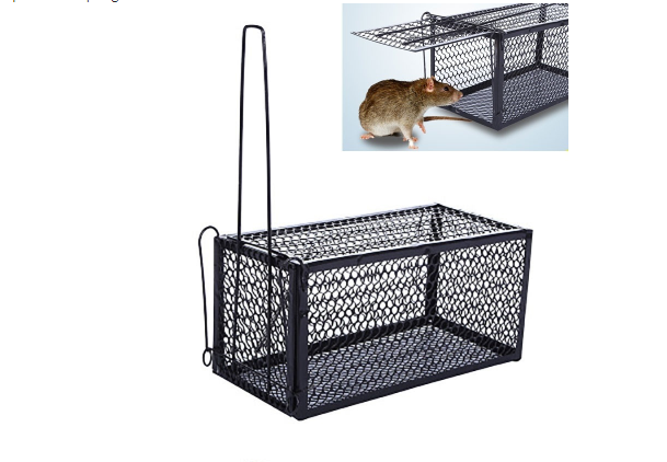 Mouse Trap Cage-Household self-locking mouse trap metal reusable rat ...