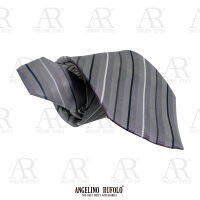 ANGELINO RUFOLO Necktie(NTN1750-ทางรวม) เนคไทผ้าไหมทออิตาลี่ 100% คุณภาพเยี่ยม ดีไซน์ Stripe Pattern สีเขียว/สีชมพู/สีม่วง/สีขาว/สีเทา