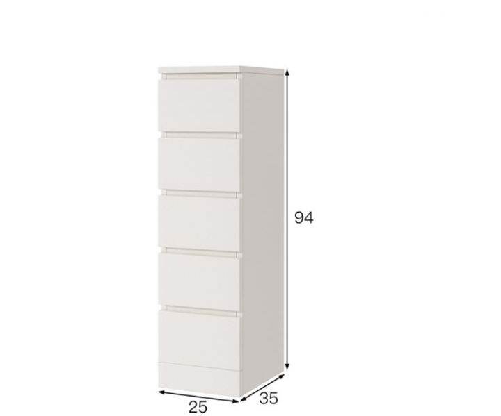 218 Chest of drawers (White) 25*35cm MDF Wood Orchard storage