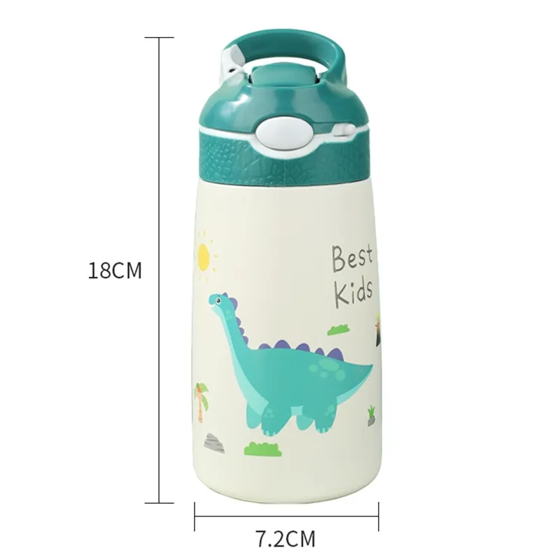 400ML Children Thermos Water Bottle Kids Thermos Mug Baby Duck Billed Straw  316 Stainless Steel Vacuum Flasks Tumbler Thermo Cup