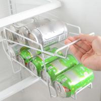 Refrigerator Fresh-keeping Beverage Can Beer Kitchen Storage Rack Double-layer Aluminum Shelf Desktop Storage Rack Organize