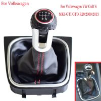 Manual 5 6 Speed Car Gear Shift Lever Hand Ball For Volkswagen VW Golf 6 MK6 GTI GTD R20 2009-2013 Gaiter Boot Cover Case