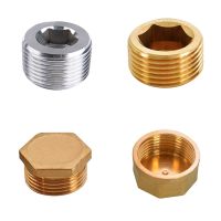 Copper 1/8 1/4 3/8 1/2 3/4 Male Thread Brass Pipe Hex Head End Cap Plug Fitting Coupler Connector Adapter