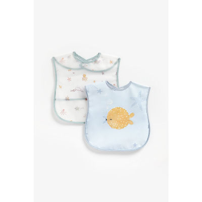 ผ้ากันเปื้อน Mothercare you, me and the sea toddler crumb-catcher bibs - 2 pack UB531