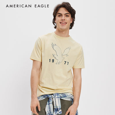 American Eagle Super Soft Logo Graphic T-Shirt เสื้อยืด ผู้ชาย กราฟฟิค (NMTS 017-2862-700)