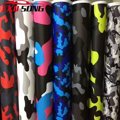 【CW】 Kinds 7 Sizes black blue Camo Vinyl Film Camouflage Car Wrap Styling Computer Laptop Motorcycle