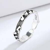 【YF】卐✽  Fifth Music Sheet Musical Note Rings for Personality Hip Hop Jewelry