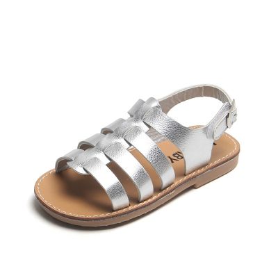 Childrens Sandals Summer New Fashion Girls Woven Princess Shoes Childrens Soft-soled Non-slip Beach Shoes Girls Casual Sandals
