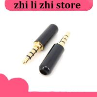 zhilizhi Store 1/2/5pcs 3.5mm Audio Male Connector 4 Pole 3.5 Jack Adapter Headphone Plug Earphone Repair Cable Solder Wire DIY AUX