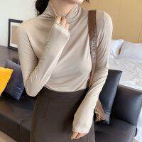 ㍿✘❍ 46230 Soft Comfortable Half Turtleneck Bottoming Shirt Basic T-Shirt