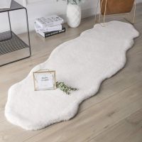 Irregular Fur Rug For Bed Room Hairy Childrens Cars Bedroom Furry Floor Mats Bedside kids Off White Ornaments Rugs korea