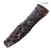 LK- Uni Stretchy UV Protection Cycling Outdoor Fake Slip On Tattoo Arm Sleeve