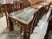 Bộ bàn ghế ăn 8 ghế - Đồ gỗ Bình Long 0388639288