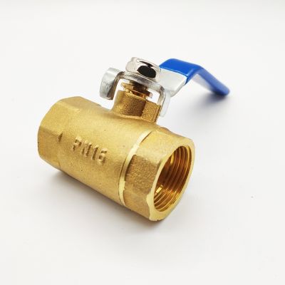 1/4 quot; 3/8 quot; 1/2 quot; 3/4 quot; 1 quot; BSP Female Thread Two Way Brass Shut Off Ball Valve Connector Adapter For Water Oil Air