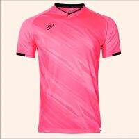 EGO SPORT EG5136 เสื้อคอวีไหล่สโลปแขนสั้น สีชมพูสะท้อน (99.95% Anti-Bacteria)