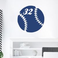 【HOT】 FX-F80 new No. 32 baseball childrens bedroom home cabinet wall beautification decoration removable self-adhesive