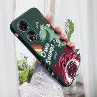 เคสโทรศัพท์สำหรับ OPPO A78 4G เคสลายการ์ตูนไดโนเสาร์หมี Lotso น่ารักเคสโทรศัพท์ดีไซน์น้ำลายขอบสี่เหลี่ยมปลอกซิลิโคนเคสกล้องคลุมทั้งหมด