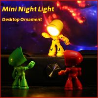 ETXMini Night Light LED Cartoon Cute Hero Police Desk Lamp Desktop Ornament Bedside Bedroom Table Lights Children Boy Holiday Gifts