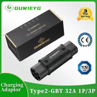 GUWIEYG EVSE Adaptor Type 1 To Type 2 EV Adapter Convertor SAE J1772 To Tesla EV Charger Connector For Type 2 GBT Electric Car