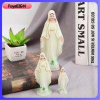 FUYE83644 4Pcs 2สีค่ะ รูปปั้น Virgin Mary คาทอลิกคาทอลิก พลาสติกทำจากพลาสติก พรหมจรรย์แฮนด์เมดมาดอนน่า เล็กๆน้อยๆ 15ซม. ค่ะ พระเยซูรูปปั้นแมรี่ เครื่องประดับเดสก์ท็อป