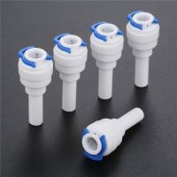 【cw】 New 5Pcs RO Plastic Pipe Fitting Straight 1/4 quot; Hose Connection Stem Coupling Reverse Osmosis Aquarium System