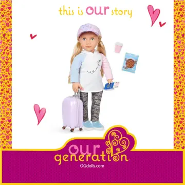 Our Generation Ari With Rolling Luggage & Accessories 18 Travel Doll :  Target