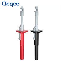 Cleqee P5006มัลติมิเตอร์หุ้มฉนวนคลิปตะขอทดสอบ2ชิ้นหัววัดการทดสอบการเจาะแบบไม่ทำลายลวดพร้อมซ็อกเก็ต4มม. 10a 1000V